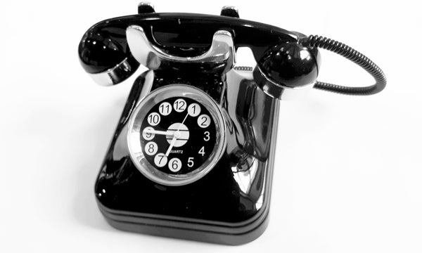 Retro Telephone clock ~ Black