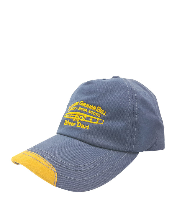 Silver Dart Cap ~ Navy, suede brim