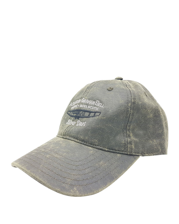 Silver Dart Cap ~ Distressed Look, Green