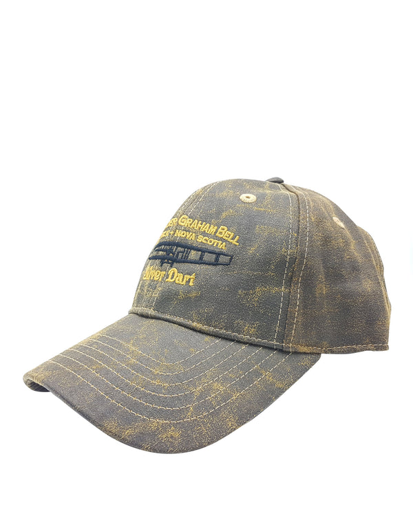 Silver Dart Cap ~ Distressed Look, Brown